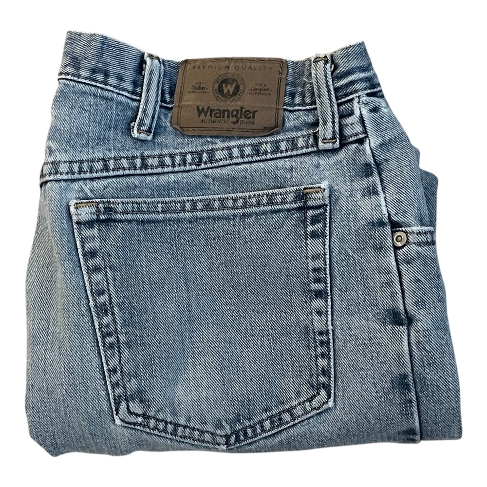 Wrangler Relaxed Fit Straight Leg Mens Jeans Sz 34x29- True Length is 27" READ!